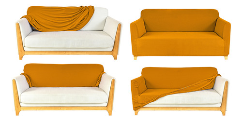 Farfallarossa Fundas Para Sofa 2plazas Impermeable Elásticas