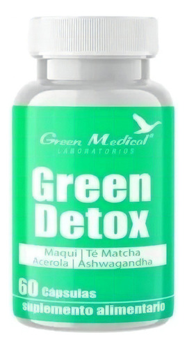 Green Detox 60 Cápsulas Green Medical(desintoxicante) Sabor Sin Sabor