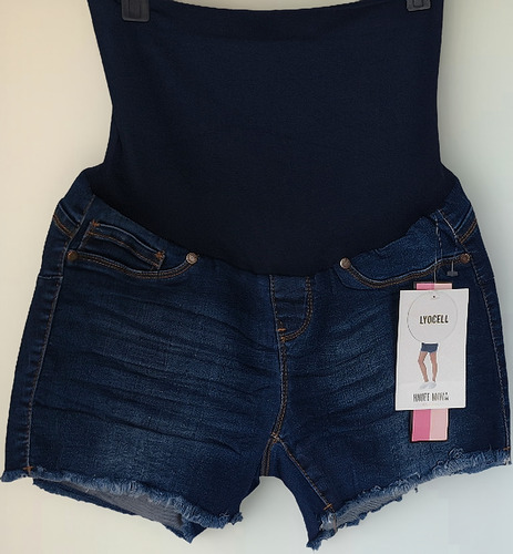 Pantalon - Short Jean Elastizado Embarazada M (8 Usa)