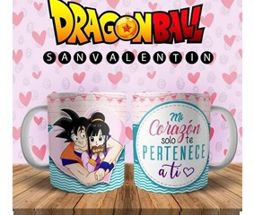 Taza De Ceramica Goku Mi Corazon Solo Te Pertenece A Ti