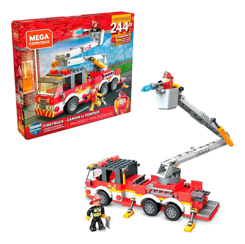 Mega Construx Camión De Bomberos Con 244 Bloques