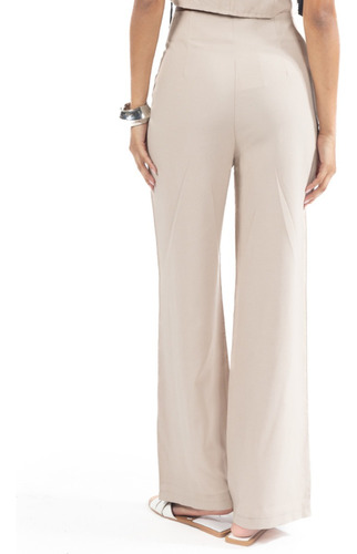 Pantalones Anchos De Mujer Cintura Alta Quarry