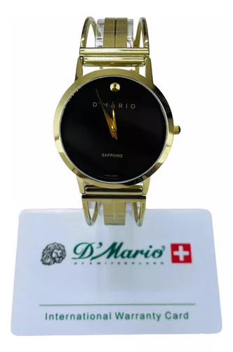 Reloj hombre LA2147-1 dorado con bisel negro, tablero negro