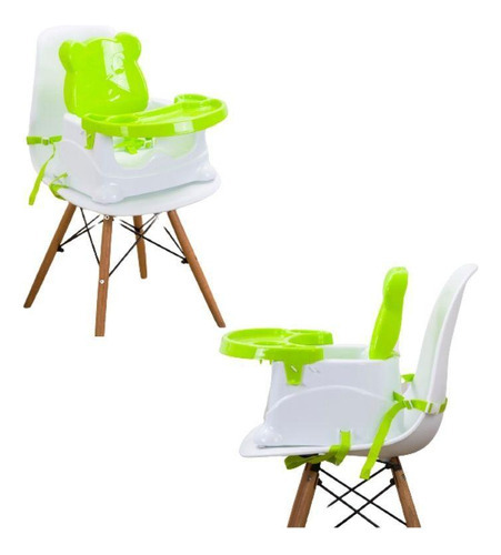 Cadeira Booster Alimentação Ursinho Baby Style Verde