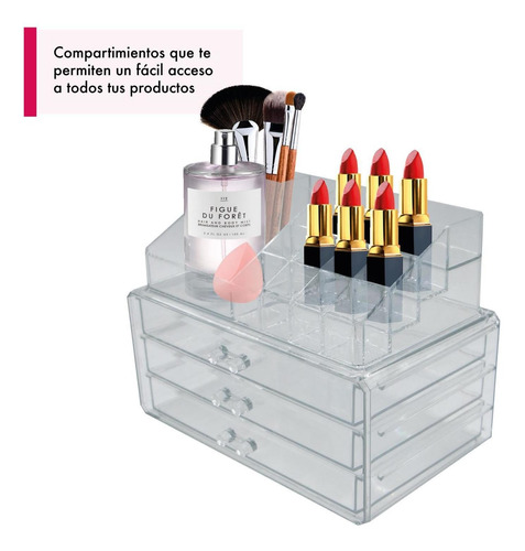 Imagen 7 de 7 de Organizador Maquillaje Cajones Acrilico Cosmeticos Joyas