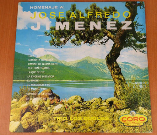 Homenaje A José Alfredo Jiménez Lp Vinil