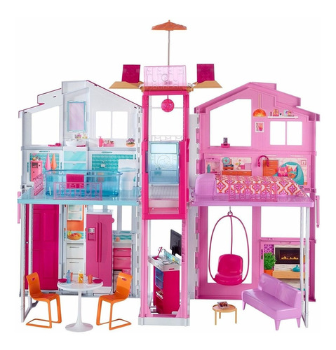 Casa Barbie Pink Passport 3-story Casa Muñecas Juguete Niñas