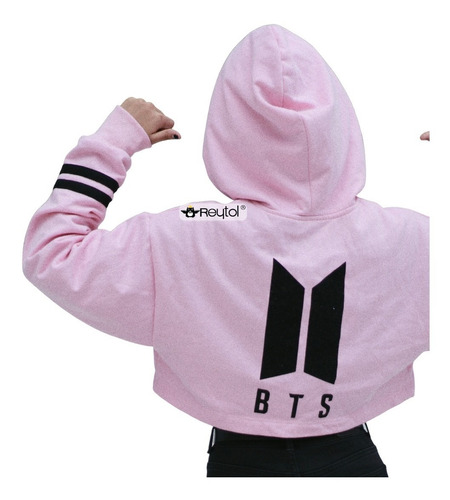 sudadera bts rosa