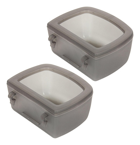 2 Cuencos Para Perros Para Jaulas De Alambre O Jaulas Gris