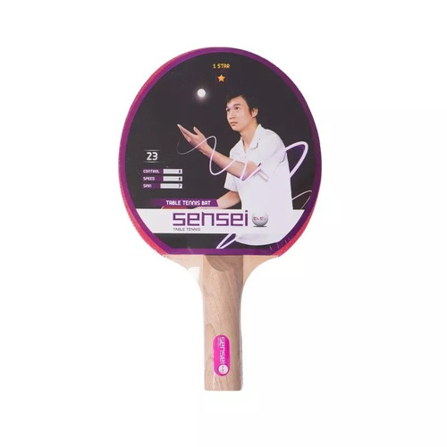 Paleta Ping Pong Tenis Mesa Sensei 1 Estrella Plus Pingpong