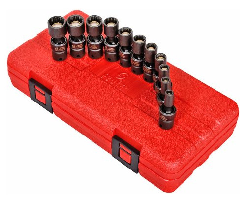 Sunex 1825 14inch Drive Universal Magnetic Impact Socket Set