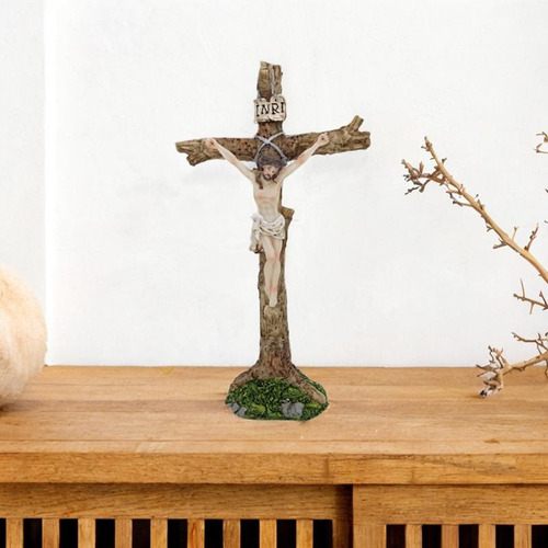 Escultura De Crucifijo De Pie Decoración De Pascua Muebles