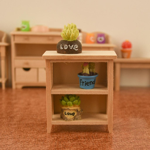 3 X 12 A Casa De Muñecas Estante De Exhibición De Madera