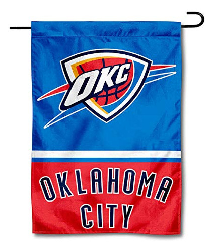 Oklahoma City Thunder Double Sided Garden Flag