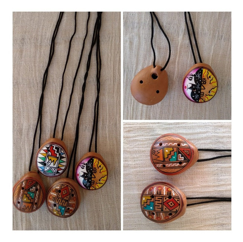 Ocarina De Ceramica En Collar