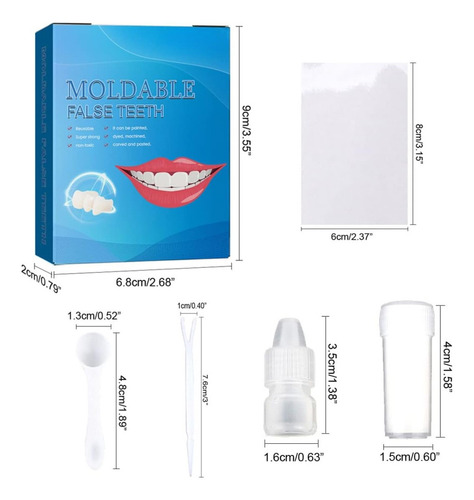 Kit Reparación Temporal Dientes Rotos Postizos Empaste Falso