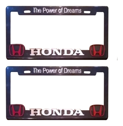 Porta Placas Para Autos Marca Honda (2piezas)