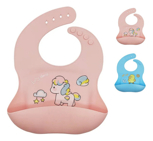 Babador Silicone Bebê Impermeável Migalhas Infantil