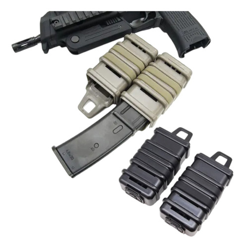 2pz Bolsa Funda Porta Cargador Tactico Mp7 Fastmag Molle