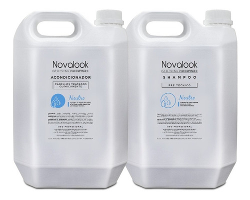 Shampoo Acondicionador Novalook Neutro X5lt Combo Peluqueria