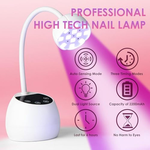 Lámpara De Uñas Uv Para Uñas De Gel, Luz Uv De 36
