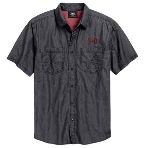 Camisa De Algodao Manga Curta Nv Harley Davidson 96764-19vm