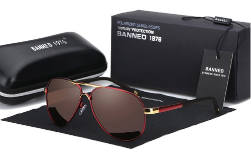 C Gafas Sol Aviador Polarizadas Hd Uv400 Banned Hombre Mujer