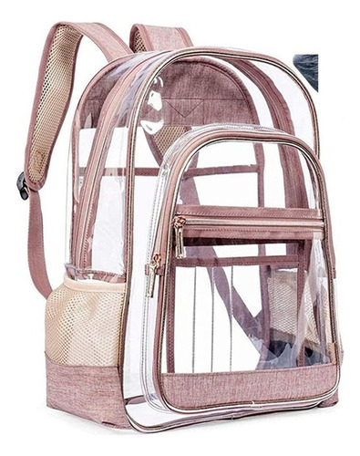 Mochila Transparente De Pvc Resistente, Transparente, Para C