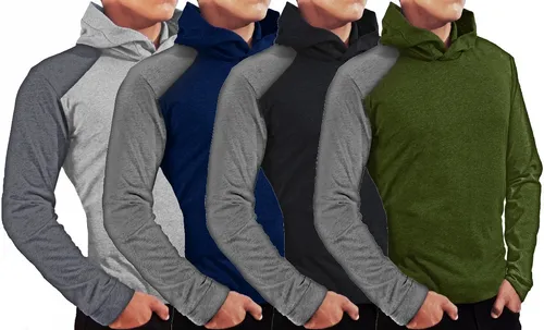 Playeras manga larga con gorro para hombre sale