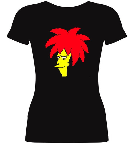 Remera Mujer Algodón Los Simpson Bob Patiño Sideshow Bob