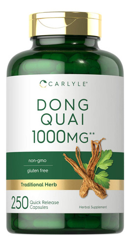 Carlyle Dong Quai Cápsulas | 1000 Mg | 250 Unidades | Suple