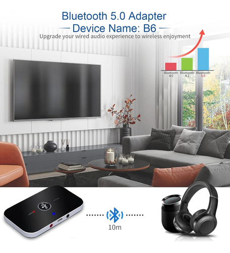 Transmisor Adaptador Bluetooth 5.0 Receptor Inalámbrico