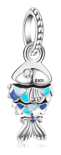 Dije Charm Pandora Globo Aerostático Azul Plata S925