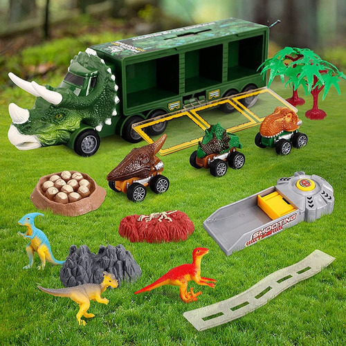 Juego De Coche Trasero De Juguete Modelo De Dinosaurio Con