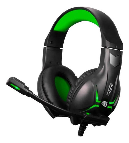 Fone de ouvido over-ear gamer ELG Arena HGAR com luz LED