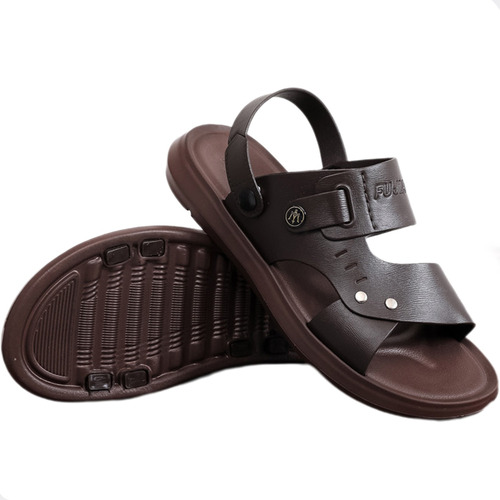 Sandalias Shoes Playa Baño Negro/marrón Destalonado Cómodo