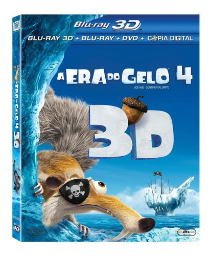 A Era Do Gelo 4 Blu-ray 3d + Blu-ray + Dvd + Cópia