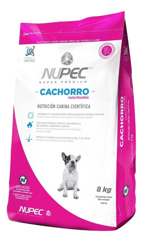 Alimento Nupec Perro Cachorro Raza Pequeña En Bolsa De 8kg