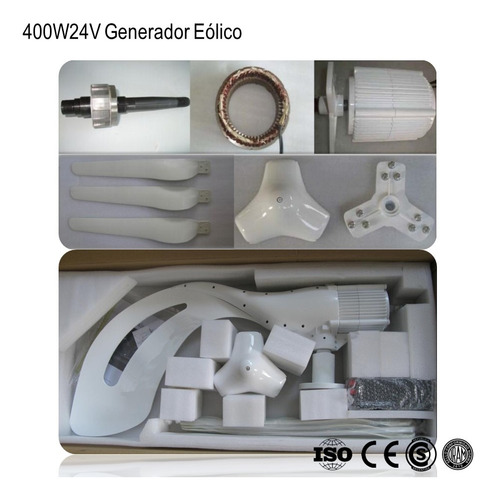 Inversor Generador Eolico 400 Watts 24v Kit Completo