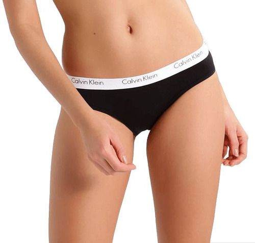 Imagem 1 de 3 de Calcinha Calvin Klein Tanga Underwear Com Logo De Algodão F3