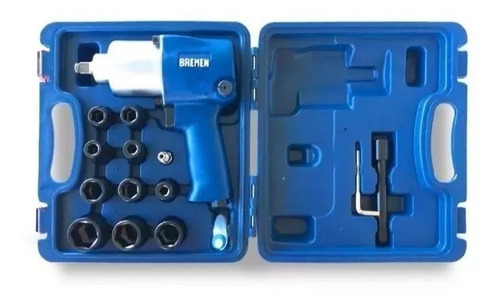 Llave Pistola Impacto Neumatica 1/2 Kit 15 Pz Bremen 7132