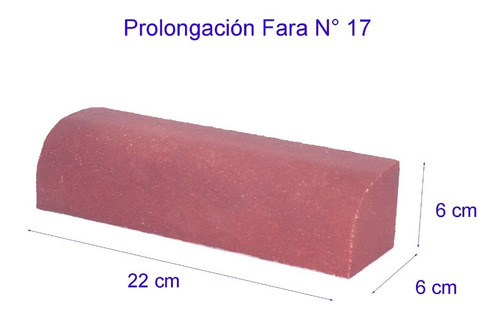 Imagen 2 de 7 de Prolongación Refractaria N° 17 Fara 22 X 6 X 6 Cm Para Borde