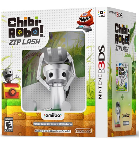  Chibi-robo! Zip Lash 3ds Amiibo Bundle Sellado * R G Galler