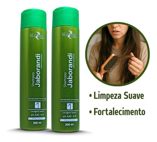 2 Shampoos Jaborandi Lavagem Suave Mairibel - 2x 300ml
