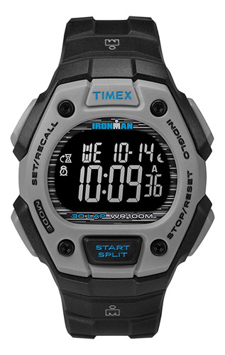 Timex Reloj De Correa De Resina Negro / Gris / Azul Tw2u3020