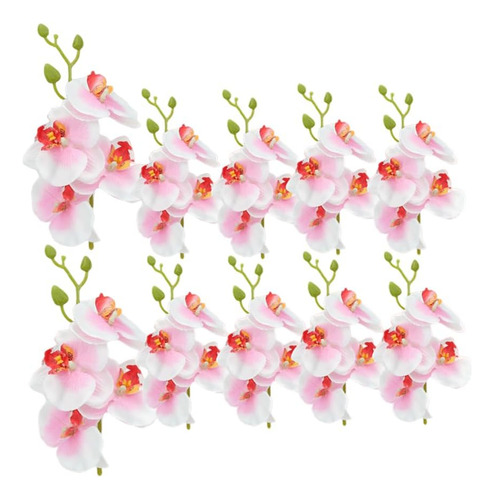 Rikyo 10 Set De Orquídeas De Seda Artificial Con Tallos, 7