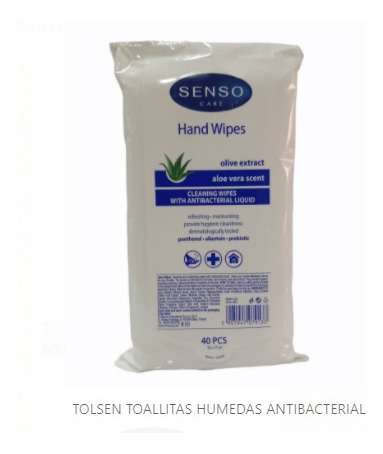 Tolsen Toallitas Humedas Antibacterial