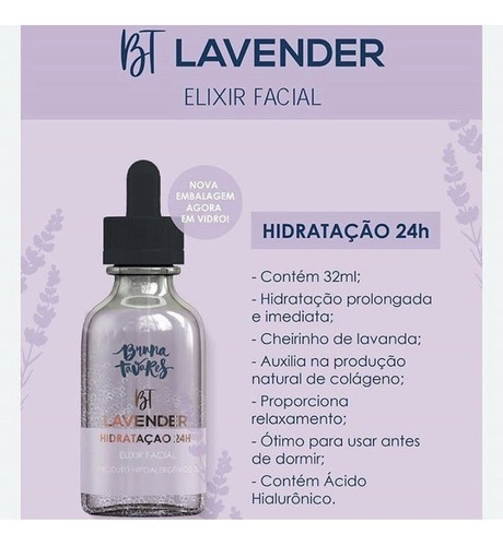 Imagem 3 de 3 de Bt Lavender Bruna Tavares - Elixir Facial Hidratação 24h