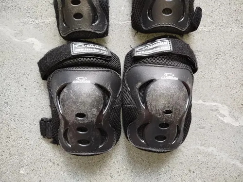 Patines Gris Rosa Usados Buen Estado. Guant Coder Rodilleras (Usado)