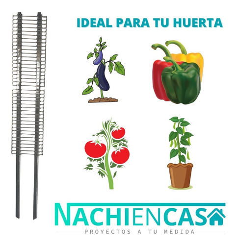 Imagen 4 de 10 de Tutor Para Plantas Trepadoras Huertas Jardín Hierro Pack X 3